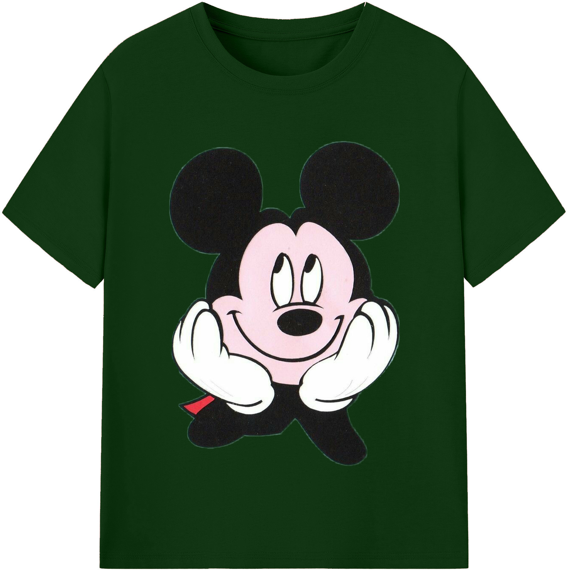 （画像用） ミッキーマウス Mickey Mouse 綿100％半袖Tシャツ（フロントプリント）